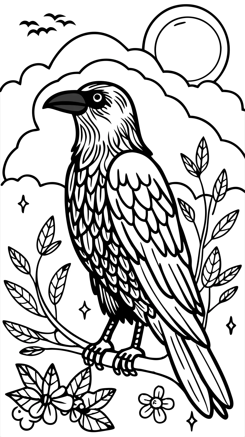 coloriage corbeau